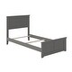 preview thumbnail 4 of 6, AFI Madison Twin XL Foundation Bed with Matching Footboard & Charging Station in Grey