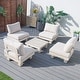 preview thumbnail 17 of 29, Outdoor Aluminum Conversation Sofa Set with Sponge-filled Cushion