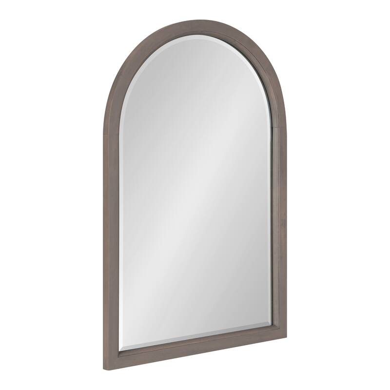 Kate and Laurel Hogan Wood Framed Arch Mirror - 20x30 - Grey