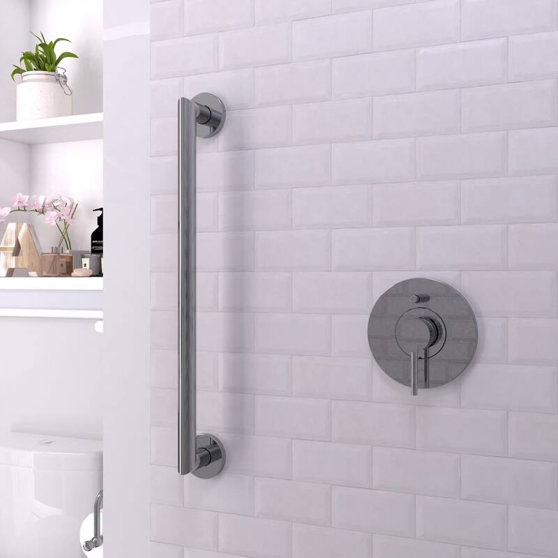 Keeney Architectural Grab Bar 1.25 Dia x 36 in., Polished Chrome