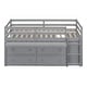 preview thumbnail 29 of 37, Twin Size Solid Wood Loft Bed with Retractable Writing Desk and 4 Drawers, Lateral Portable Desk and Shelves