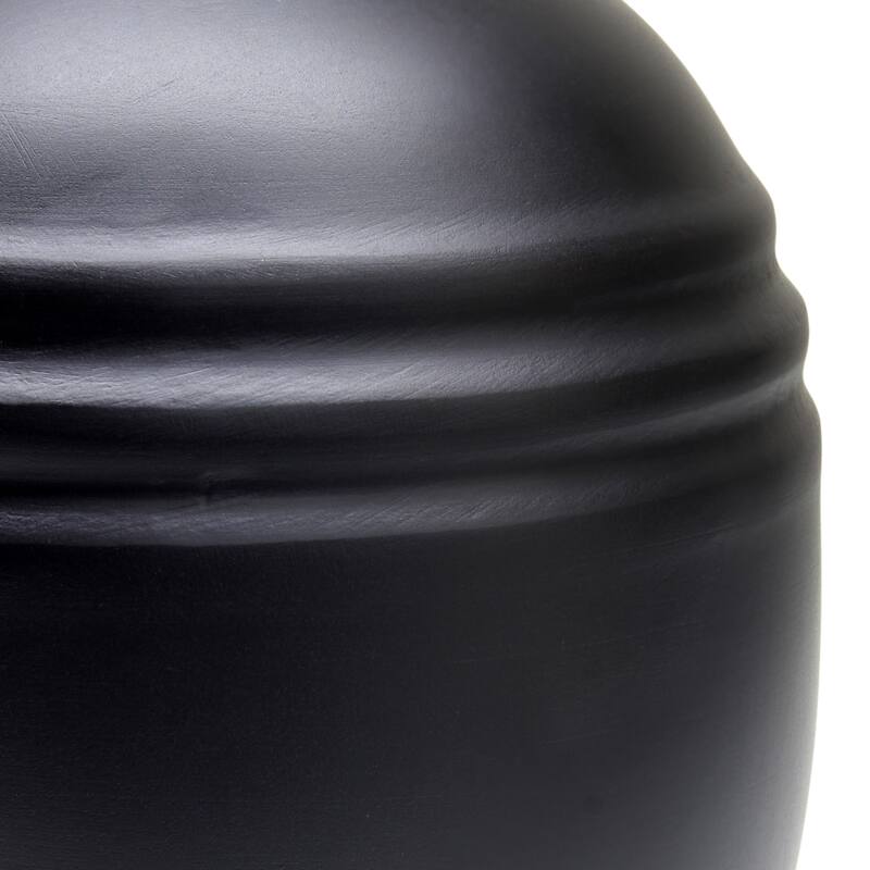 Mini Classic Jar Ceramic Table Lamp with White Drum Shade - 19.5" - Black