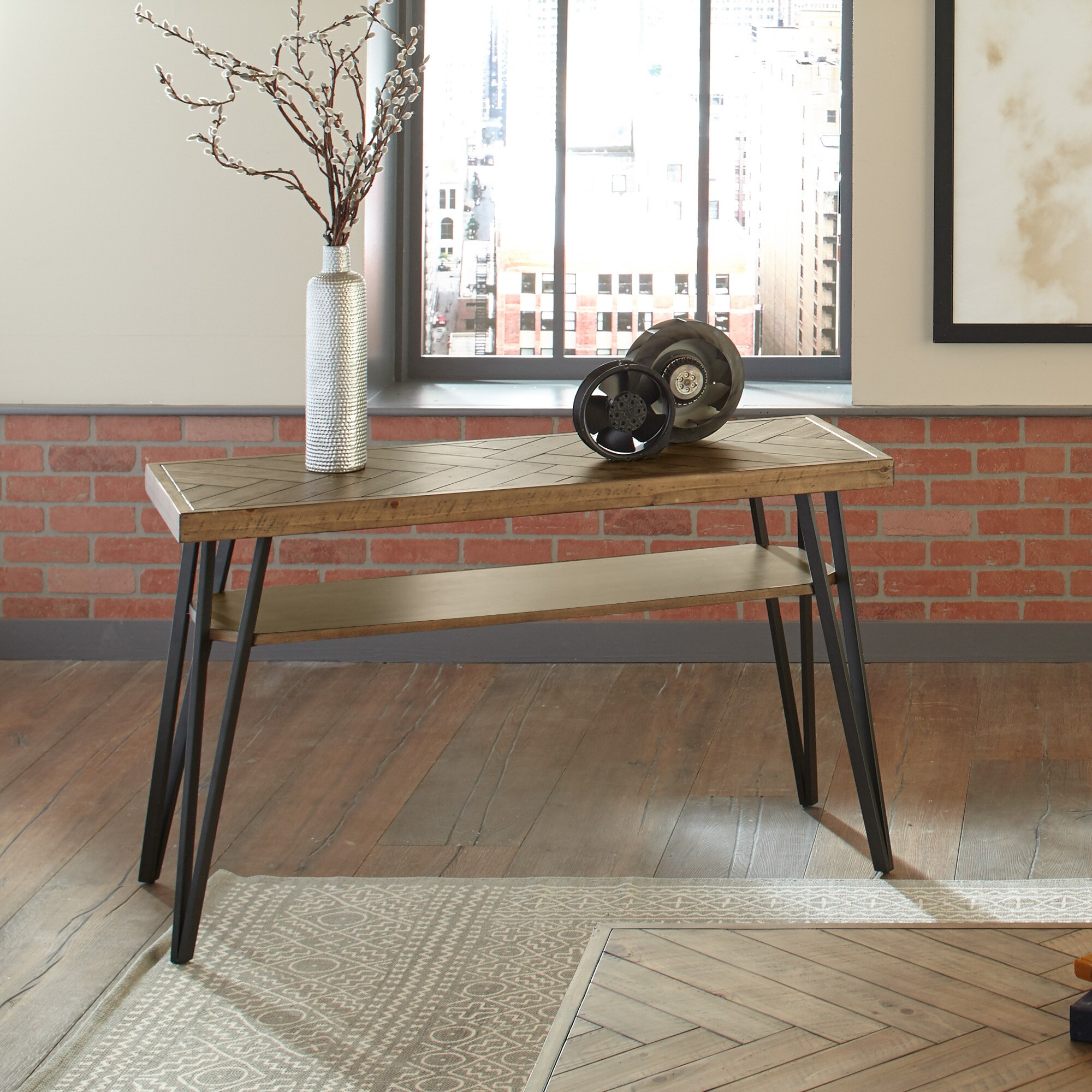 Horizons rustic caramel table cheap