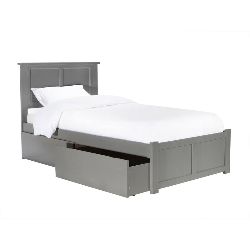 Platform Bed with Drawers - Modern Storage Bed Frame - Mattress Ready - Includes Turbo Charger