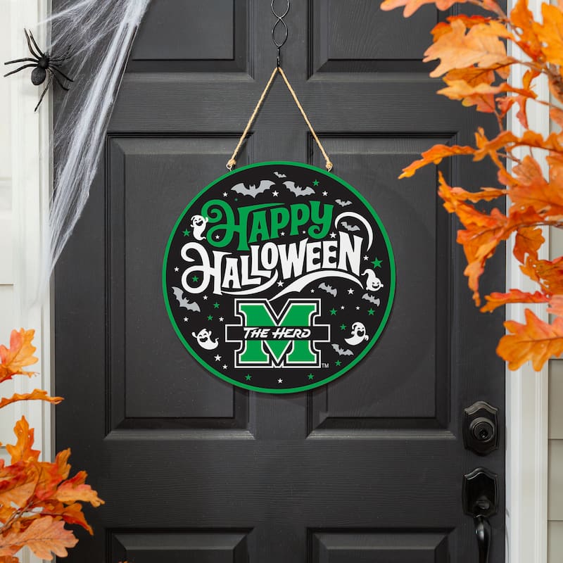 Marshall University 18" x 18" Halloween Door Décor Wall Sign