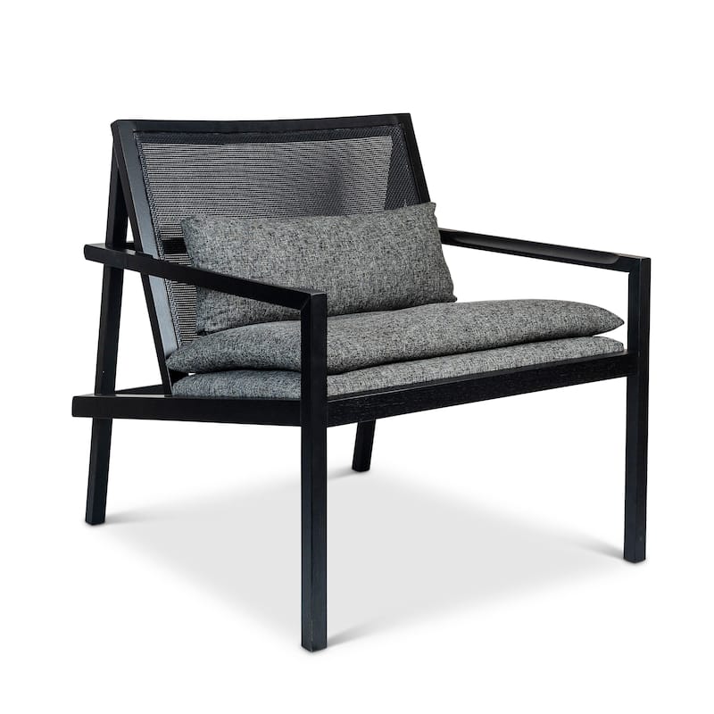 Urbia Barra Cane Lounge Chair - Slate, Black