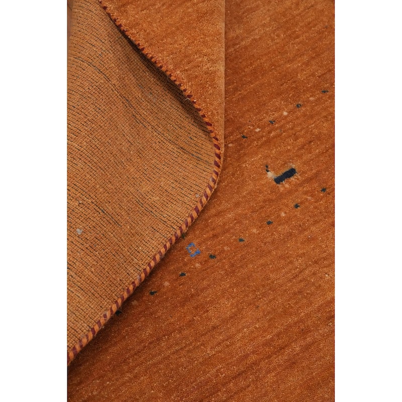 Hand Knotted Oriental 100% Wool Carpet Tribal Animal Pictorial Oranges & Rust Gabbeh Area Rug - 7' 11'' X 4' 10''