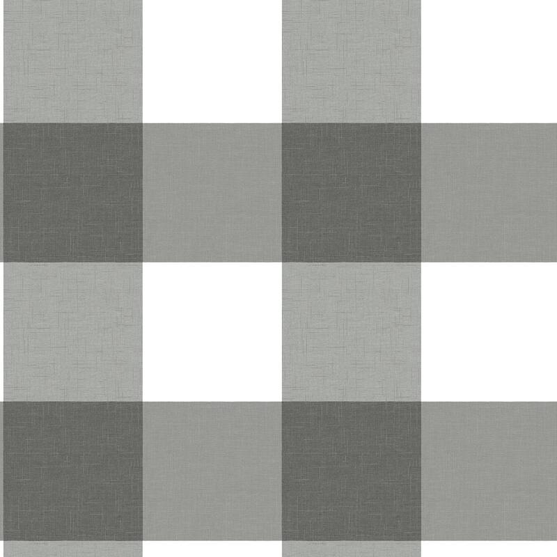 Fabric Textures Garcia Amos Light Grey Gingham 33' L X 20.5 W Wallpaper Roll