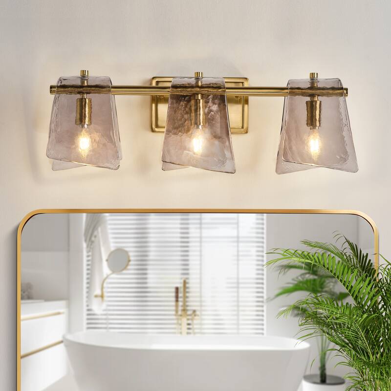 Starsky 3 - Light Modern Dimmable Gray Glass Bathroom Vanity Light