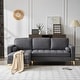 Modern Burlap Upholstered Sectional Sofa with Gold Trident Legs - On ...