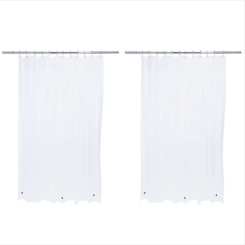 Bath Bliss 2 Pack Heavy Grommet Shower Liner - Frost