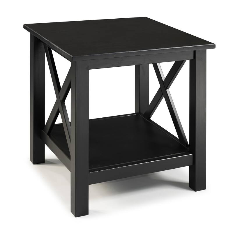 Ripplewood Farmhouse X-Base Side End Table