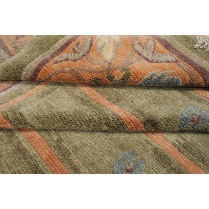 8'1''x11'4'' Hand Knotted Wool Mint Tibetan Mikhaelian Kohlberg Rug - 8' 1'' x 11' 4''