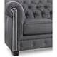 preview thumbnail 8 of 27, Hancock Tufted Top Grain Italian Leather Chesterfield Sofa - 31" H x 86" W x 40" D