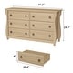 preview thumbnail 9 of 26, Modern Wood Dresser with Golden Ring Handles, Antique White Storage Organizer for Living Room Entryway