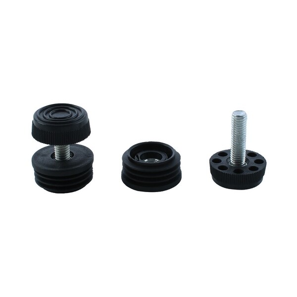 Leveling Feet 1 1/4" 32mm OD Plastic Round Tube Inserts Kit Furniture Glide Adjustable Leveler for Desk Sofa Leg 2 Sets