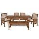 preview thumbnail 3 of 16, Middlebrook Galveston 6-Piece Acacia Wood Outdoor Dining Set