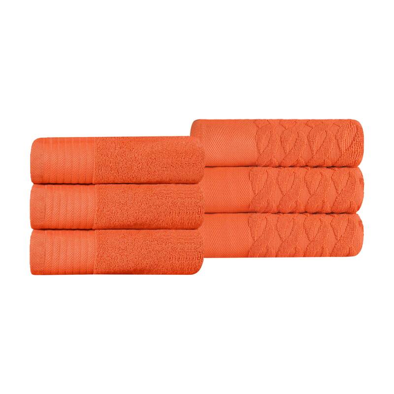 Turkish Cotton Herringbone and Solid Hand Towel Set by Superior