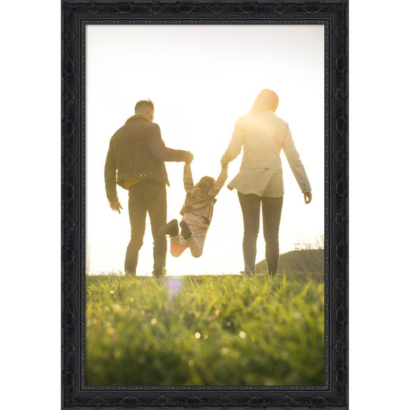Filigree Picture Frame, Photo Frame - 24x36 - Filigree Gloss Black