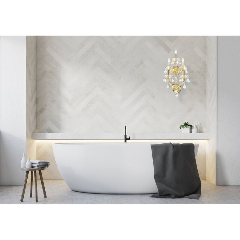 Fleur Illumination Collection Wall Sconce D:12in H:29.5in E:11.5in Lt:5 Gold Finish
