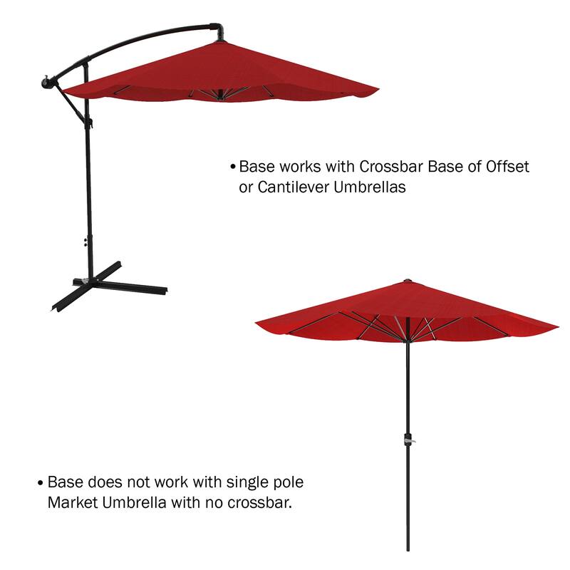 4-pc. Fillable Weighted Cantilever Offset Umbrella Base by Pure Garden