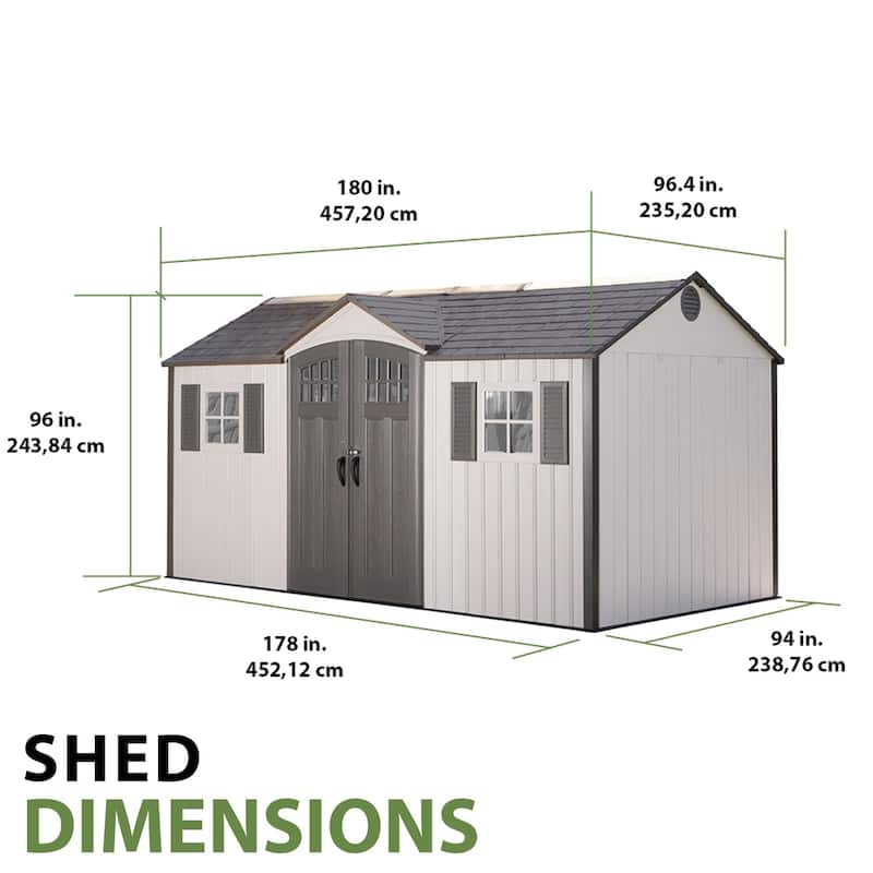 Lifetime 15 Ft. x 8 Ft. Outdoor Storage Shed