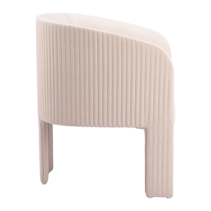 HomeRoots 25" Beige Upholstered Arm Chair - 25' X '29.1' X '23