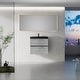 preview thumbnail 5 of 75, GDFStudio - Carter Floating Bathroom Vanity with Quartz Sand Countertop & Soft-Close Drawers 24" - Grey