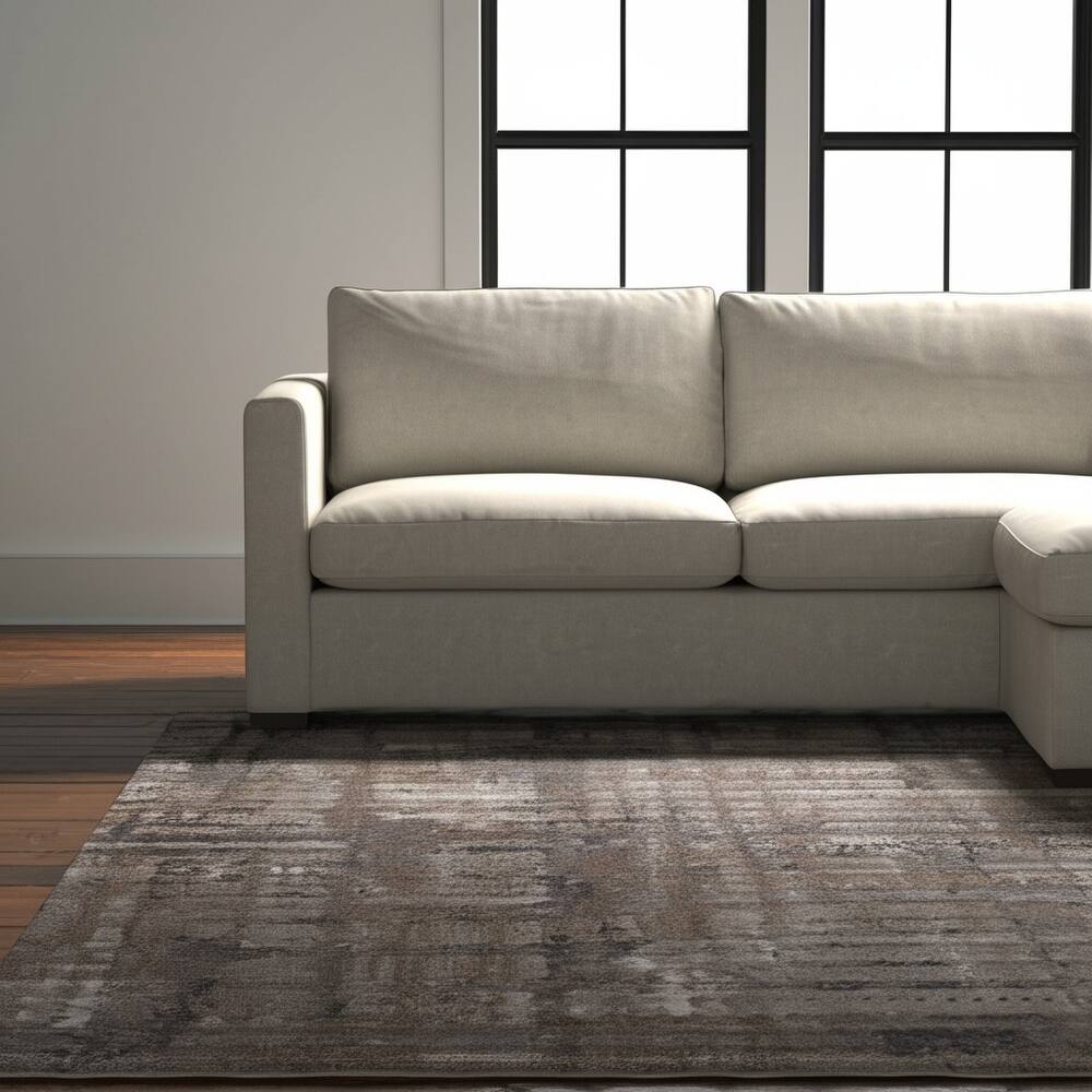 HomeRoots Abstract Industrial Rectangle Area Rug