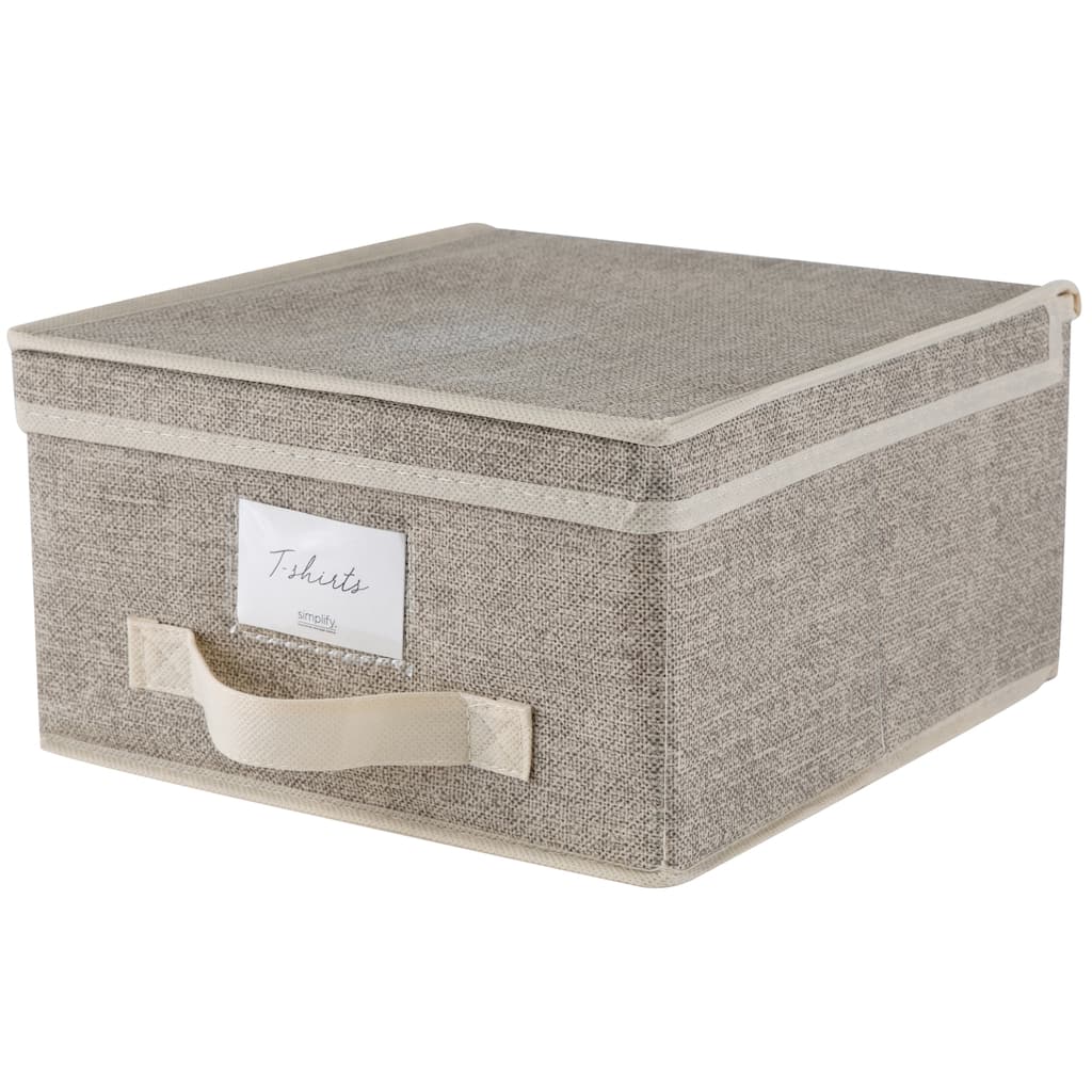Simplify Medium Storage Box in Faux Jute - L11x W12x H6
