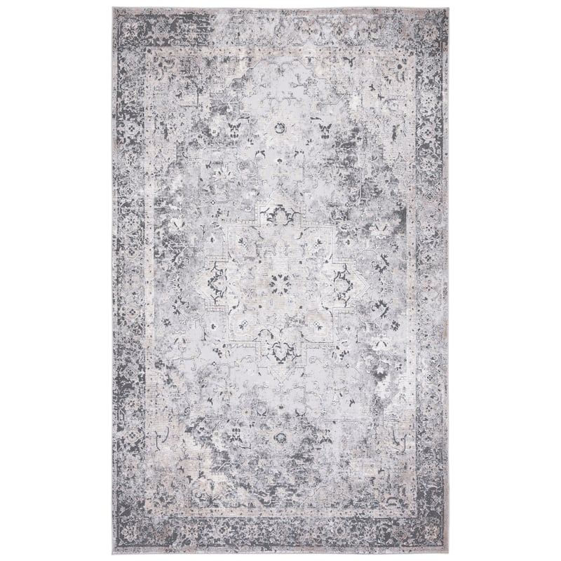 SAFAVIEH Vogue Cordelia Oriental Medallion Rug - 6'7" Square - Grey/Beige