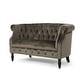 preview thumbnail 45 of 54, Milani Velvet Tufted Scroll Arm Loveseat by Christopher Knight Home