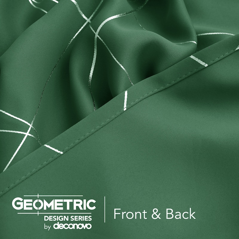Deconovo 52 Inch Geometric Print Curtain Panel Pair(2 Panel)