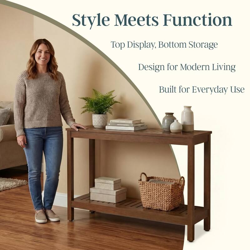 DTY Outdoor Living Longs Peak Eucalyptus Console Table