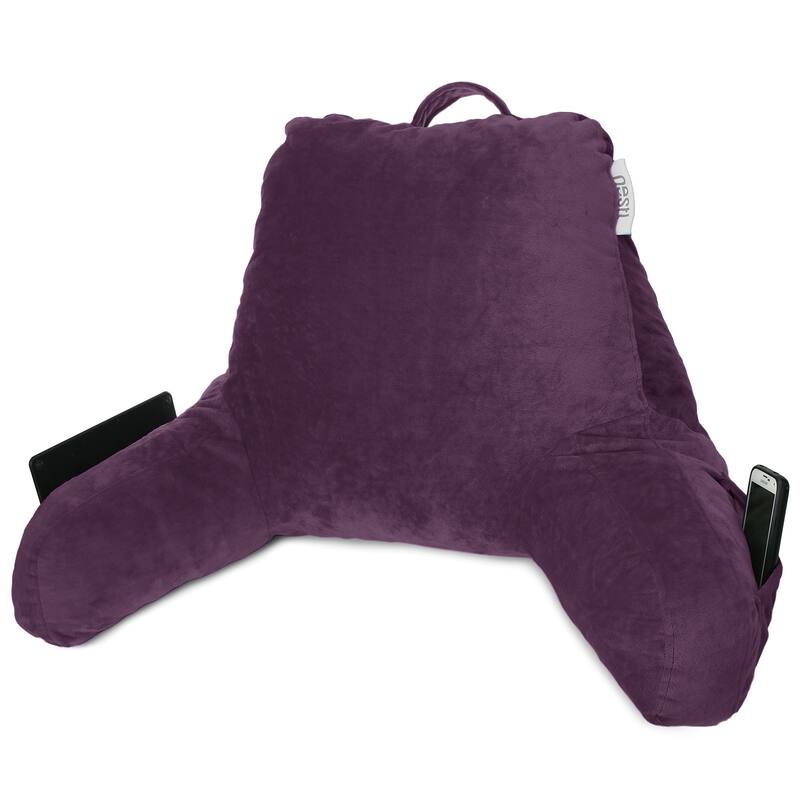 Empyrean Backrest Reading Pillow with Arms - Shredded Memory Foam Back Support Bed Rest Pillow