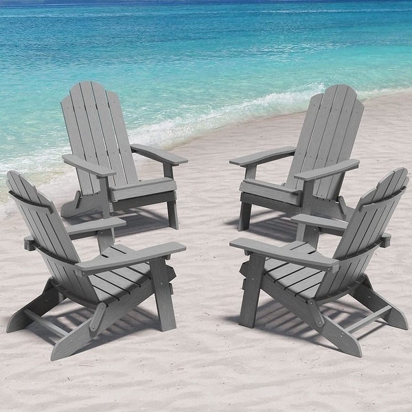 WINSOON All Weather HIPS Outdoor Folding Adirondack Chairs Outdoor