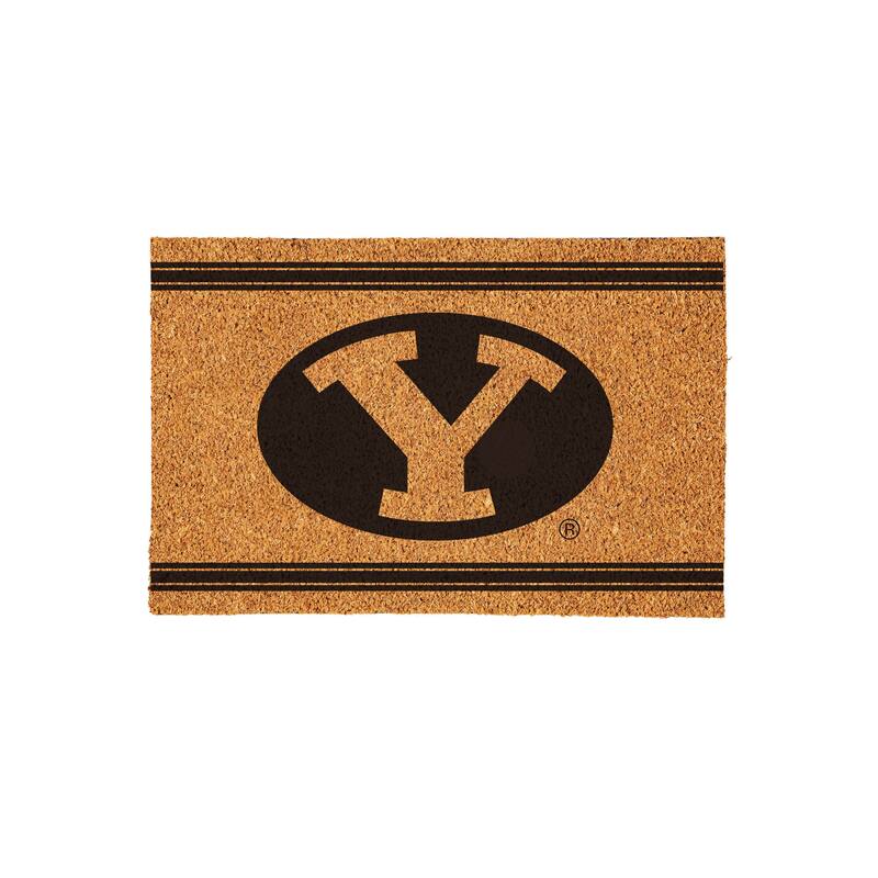 Brigham Young University Monochrome Indoor/Outdoor Coir Door Mat