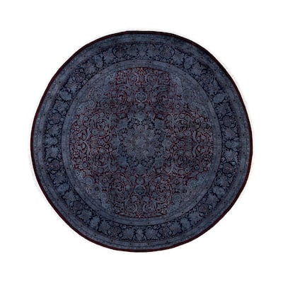 Overdyed One-of-a-Kind Hand-Knotted Area Rug - Red - 8' 1" x 8' 1"