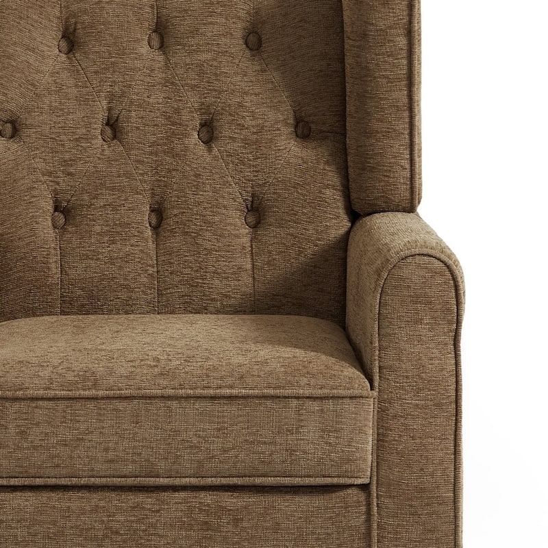 Button-Tufted Accent Club Chair Wingback Armchair Set of 2