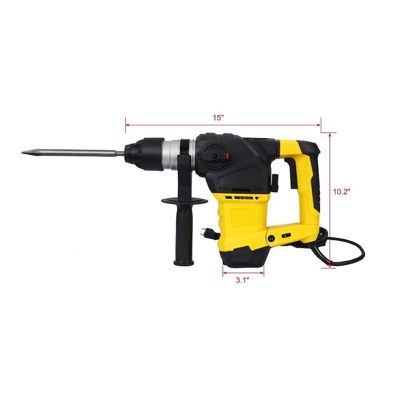 1-1/4” SDS-Plus Heavy Duty Rotary Hammer Drill 13 Amp - Vibration Control, 3 Functions