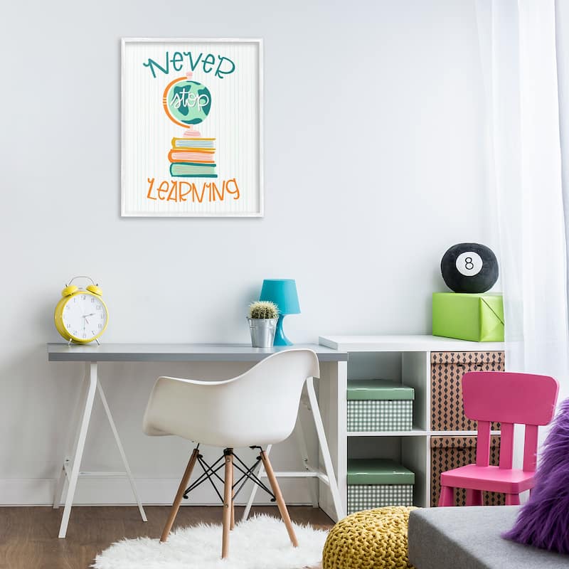 Stupell Never Stop Learning Framed Giclee Art Design By Mandy Ford Art + Illustration