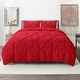 preview thumbnail 5 of 175, Nestl Pinch Pleat 3-piece Duvet Cover Set Cherry Red - California King