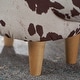 preview thumbnail 4 of 8, Bessie Fabric Cow Ottoman by Christopher Knight Home