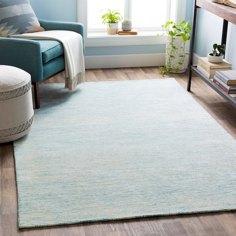 Livabliss Casual Strada Stripe Area Rug - 8' x 10' - Aqua