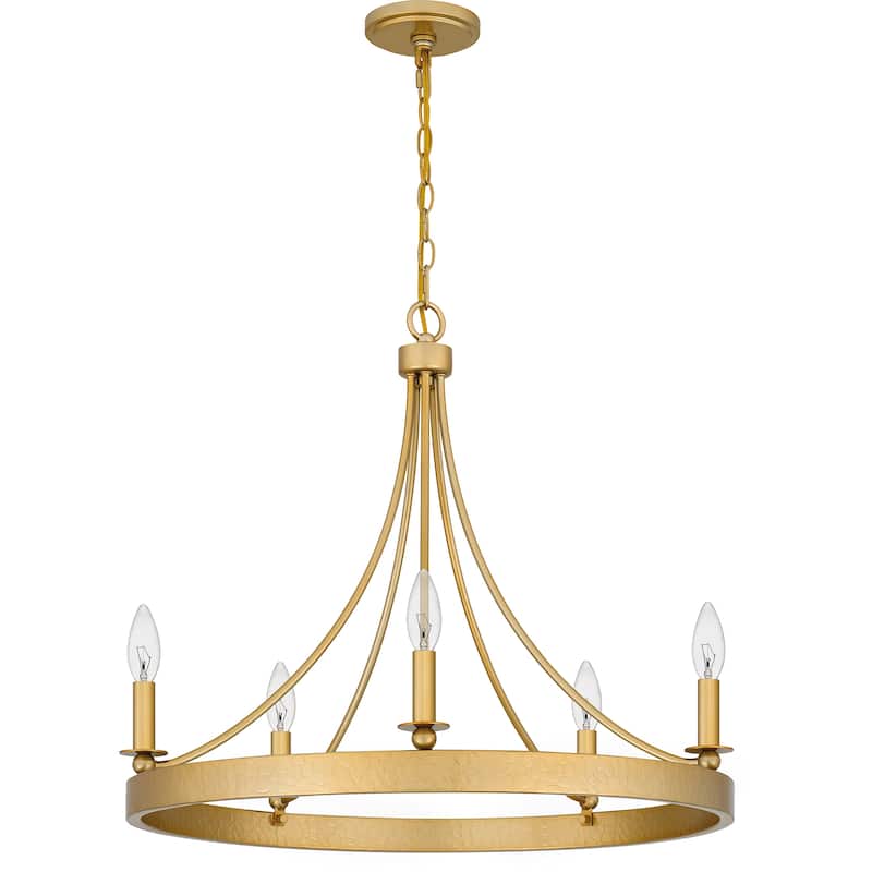 Aspyn 5-Light Light Gold Chandelier - Light Gold