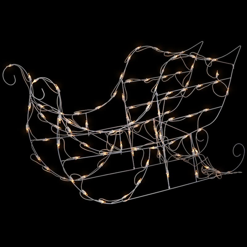 48" Lighted Sleigh Outdoor Christmas Decoration - White