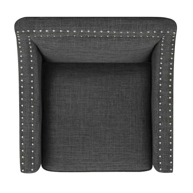 Erica Accent Armchair with Chrome Nailhead Trim