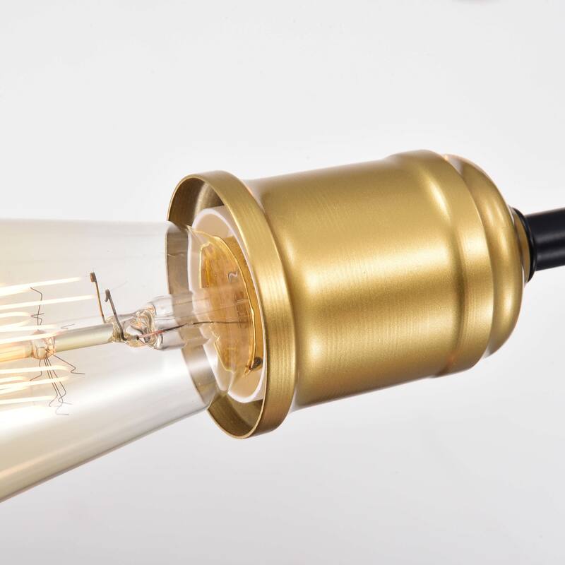 Lorena Modern 10-light Sputnik Black and Gold Linear Chandelier