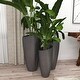 preview thumbnail 8 of 13, Grey Iron Contemporary Modern Round Floor Planter (Set of 3) - 15 x 15 x 30Round