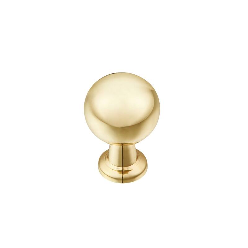 Utopia Alley Lyon Cabinet Ring Pull Knob -Polished Gold Drawer Pull Knobs 0.87" - 10 pack - Gold